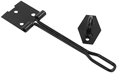 2 x црн челик HASP и тип на главна жица за брави со подлога 125мм
