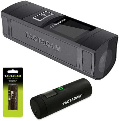 Акционен фотоапарат Tactacam 6.0, 4K 60 FPS, 8x зум, водоотпорна, интегрирана стабилизација на сликата, една батерија за замена на операцијата
