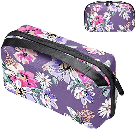 Преносни Торбички За Електронски Организатор Скицирана Торба За Складирање Кабел За Патување Со Цвеќиња За Хард Дискови, USB, SD