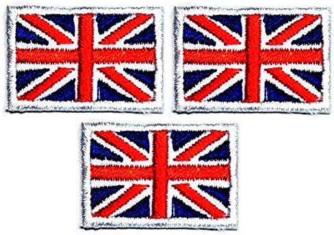 Осама Лепенка Сет од 3 Мини Знаме 0, 6Х1, 1 Британската Унија Џек Знаме Извезени Лепенка Воена Тактичка Британската Унија Џек Знаме Амблем