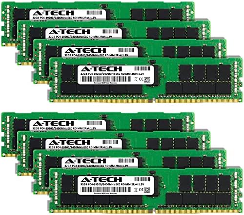 A-Tech 256gb Комплет Меморија RAM МЕМОРИЈА За Supermicro X10QBL-4CT-DDR4 2400MHz PC4 - 19200 ECC Регистрирани RDIMM 2rx4 1.2 V-Сервер