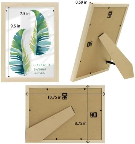 Ронфин 8x10 Рамки за слика Плексиглас дрво со монтирање, дрвени постер рамки предно за таблета или wallидна модерна рамка за фотографии