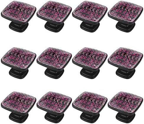 Копчиња за фиоки Tbouobt 12, стаклени копчиња за стакло кабинети, розова лента
