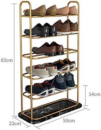 Решетката за чевли, 6 нивоа за метални чевли за чевли, погодна за влез, ходник, коридор, држи до 12 пара 50 см x 22cm x 83cm