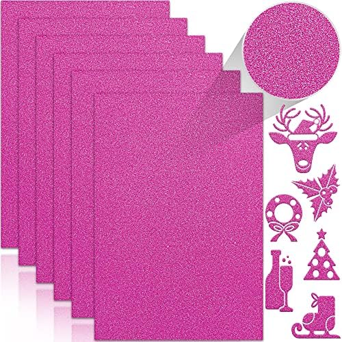 Twavang 24 листови Rose Red Leawter Cardstock Paper, A4 Premium Sparkly Paper for Strapbook, DIY проекти, декорација на забави, кутија