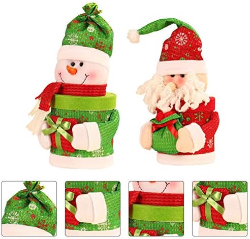 Абаодам 2 парчиња Божиќна декорација Дедо Мраз бонбони кутии кутии за слатки кукли за кукли за Божиќна декорација