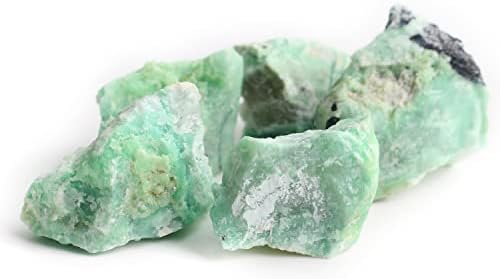 Laaalid xn216 1pc природен зелена месечина кристал груби камења минерални примероци заздравување на скапоцени камења Аквариуми