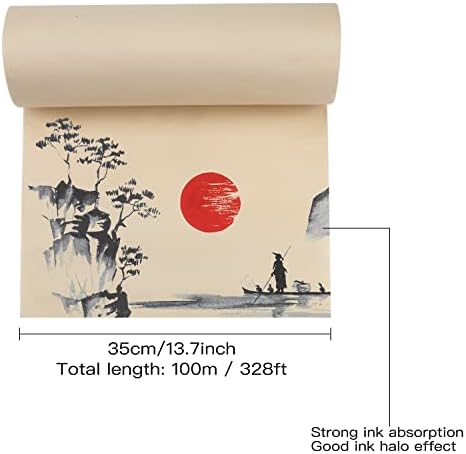 Кинеска јапонска хартија за калиграфија, пишување ролна Xuan Prickit Pricket, пишувајќи суми цртање Xuan Rice Sumi Paper за вежбање