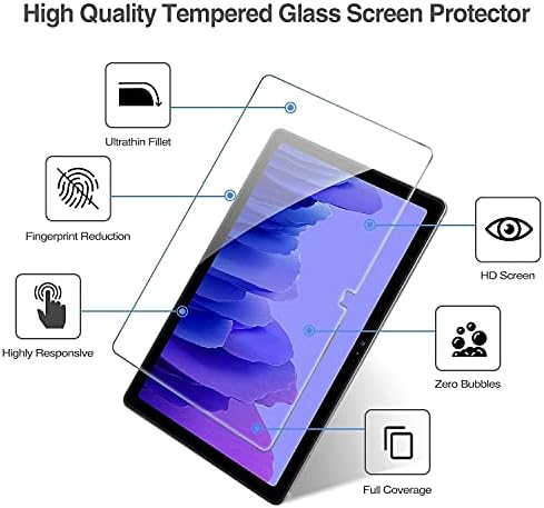Procase [2 Pack] Galaxy Tab A7 10.4 2020 Заштитник на екранот T500 T505 T507 пакет со Galaxy Tab A7 10.4 инчи 2020 Случај за