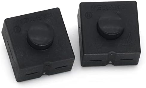 Копче за прекинувач за прекинувач GoOffy 10PCS DC30V 1A 3PIN BLACK MINI PUSH SWITCH за електричен факел 3P криви 2 на 1 исклучено копче