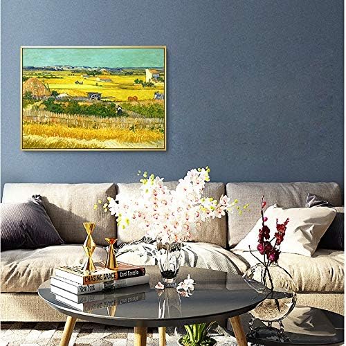 Wallидна уметност Европски стил жетва пченица поле за сликање домашна дневна соба трпезарија, тремот на маслото, сликање на сликање