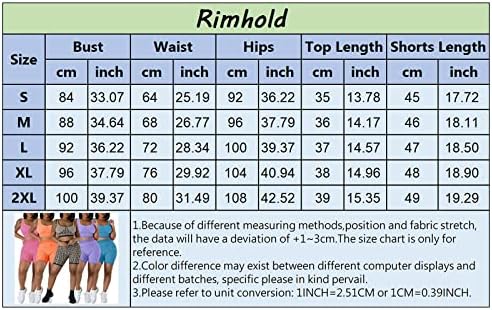 Rimhold Womens Casual 2 Piect Облека за каросерии печатени резервоари без ракави на ракави и сет за тренинзи со шорцеви