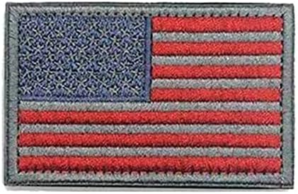 Везено американско знаме закрпи во САД со знаме на знамето мулти тен тактички воени закрпи Американско знаме извезено лепенка стил-2
