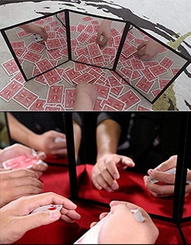 Уживател 3-насочно огледало од Шон Јанг Вежбање огледало за картички магични картички за трикови Трикови Професионални додатоци за