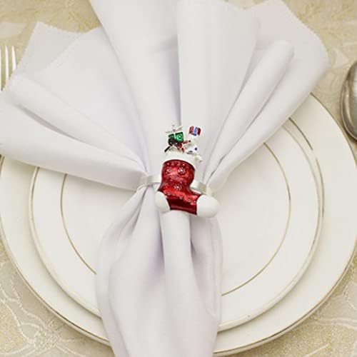 Bestonzon 2pcs црвени прстени зимски центар прстени: трпезариско ткиво табела за забава форма, роденденски вечера, држач за сервисери, порибување на в Valentубените, метални