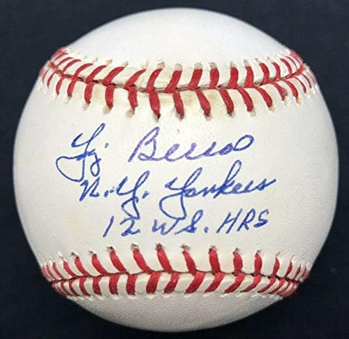 Јоги Бера NYујорк Јенкис 12 WS HRS потпишан бејзбол JSA LOA HOF - Автограмски бејзбол