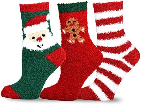 Тихи Деца Меки Премиум Пријатни Чорапи Од Екипажот 3-Пакет Санта Елен Мечка