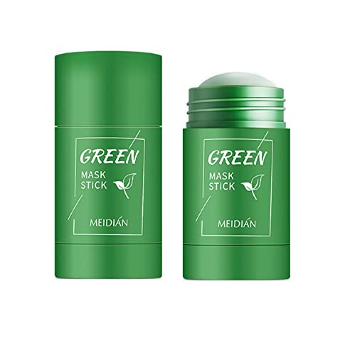 Оукпане 2 парчиња Стапче За Маска Од Зелен Чај,Отстранувач на Црни Точки За Прочистување На Глина Од Зелен Чај, За Навлажнување На Лицето,