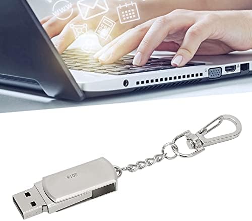Ротирачки U диск, легура на цинк легура со голема брзина за складирање USB флеш -уред USB мемориски уред, сребрена боја