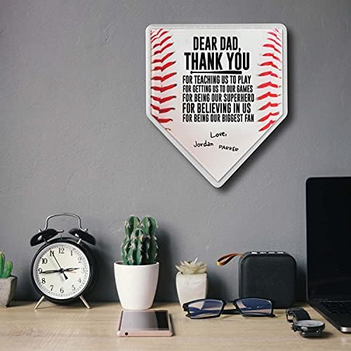 Халкталкспорт Бејзбол Шевови Насловна Плоча Плакета / Вашата Порака До Тато / Подготвени За Автограм