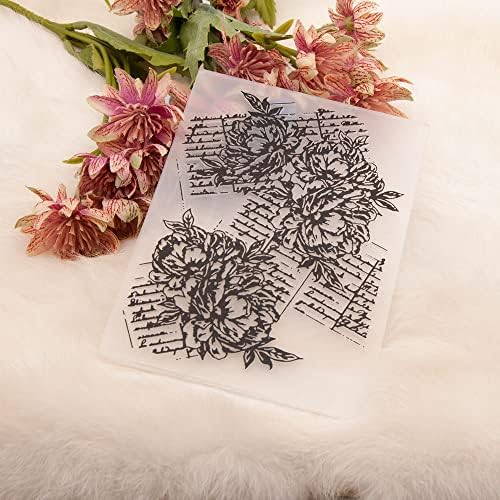 ZFParty Rose Flowers Пластични папки за втиснување за DIY занаетчиски занаетчиски занаети/картички за правење картички
