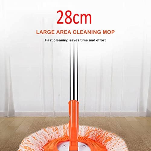 Mops за чистење на подот, ротирачко чистење на чистење со еднократно печење крпа за печење, 360 ротирачки прилагодлив чистење