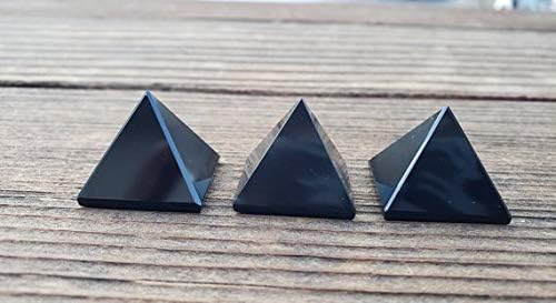 [А & С кристали] Обсидијан природен мал скапоцен камен кристал пирамида 20-22