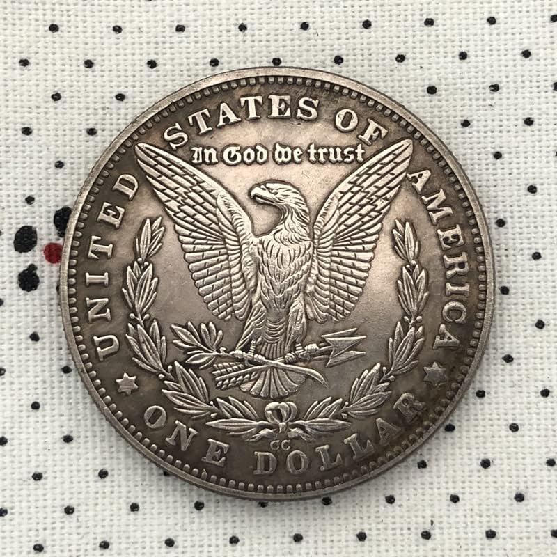 КИНГФЕНГ 38мм Антички Сребрен Долар Монета Американски Морган Скитник Монета 1890цц Занает 92
