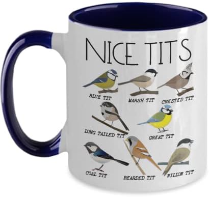 Убави цицки кригла смешна птица што зборува керамички кафе чаша 11oz