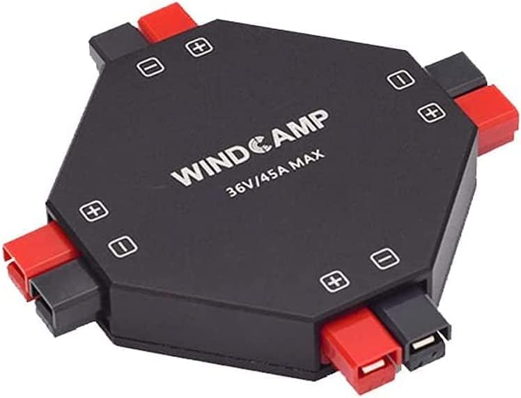 Windcamp AP-4 4PORT 40A конектор за сплитер на струја за дистрибутер на дистрибутер за напојување на DC