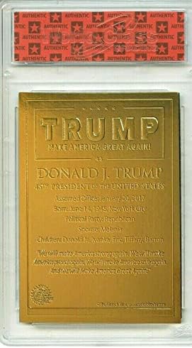 Мерик нане Доналд Трамп 2024 година за претседател на Соединетите држави потпишан WCG Gem-MT 10 23KT златен картон!