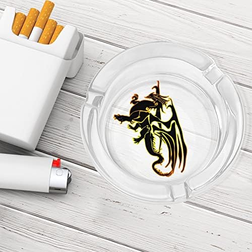 Змеј стаклени пепелници за цигари за ветровито ѓубре може да печати фенси фиоки за пепел за хотелска употреба во хотелот за