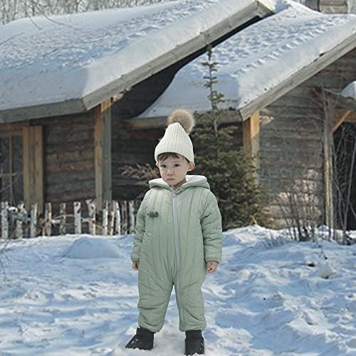 Y · j назад дома водоотпорен бебиња snossuit puffer outift руно наредено ромпер новороденче зимска надворешна облека со качулка