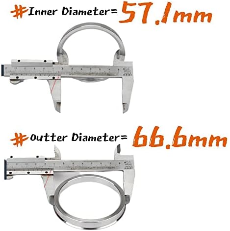 Центрични прстени на laicarvor hub 66,6 до 57.1 алуминиумска легура OD = 66,6mm ID = 57,1mm QTY