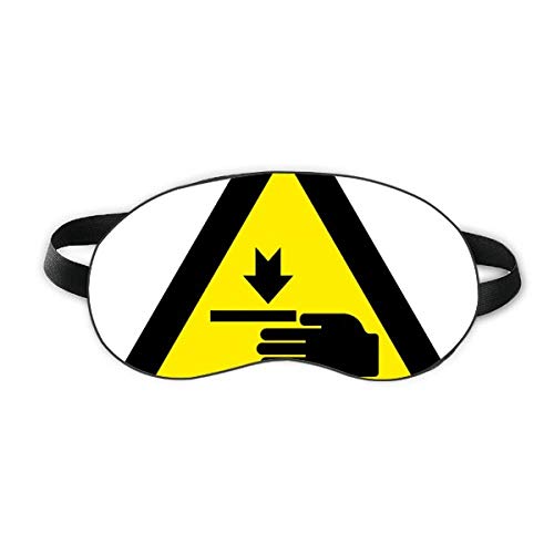 Предупредување симбол на жолто црна рака триаголник за спиење на очите штит мека ноќ за слепите сенка на сенка