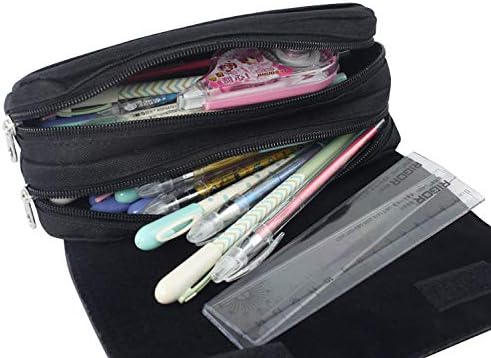 Молив случај bts симпатична торбичка со молив со голем капацитет со патент пенкало за возрасни патувања за козметичка торба за складирање