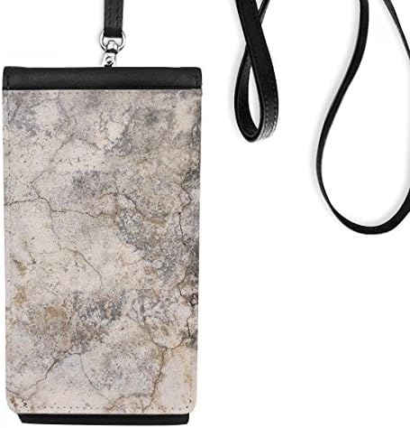 Камен wallидна површина пука текстура Телефонска чанта чанта што виси мобилна торбичка црн џеб