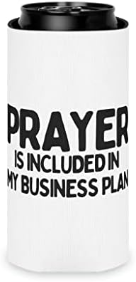Пиво Може Кулер Ракав Мотивационата Молитва Е Вклучена Во Мојот Бизнис План Мажи Жени Сопруга Бог Претприемачи Татко Возрасни