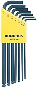 Bondhus 10945 сет од 7 BallDriver L-Wrenches, големини 5/64-3/16 “