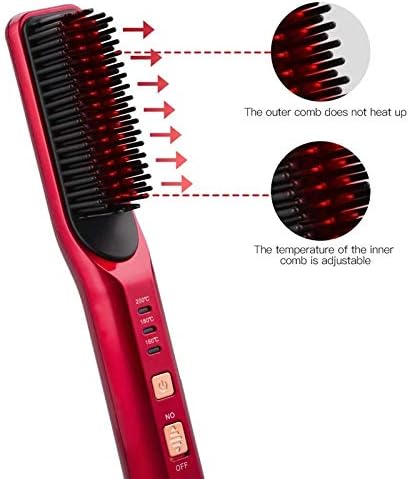 SMLJLQ за полнење на косата за полнење на железо за контрола на температура на железо, електрична четка за коса, зацрвстувањето чешел за