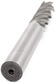 Длабочина за сечење на X-Ree 42mm 4 флејти HSS Spiral End Mill Cutter Tool 9,5mm x 9,5mm (42 mm de Profundidad de Corte 4 Estrías HSS Herramienta