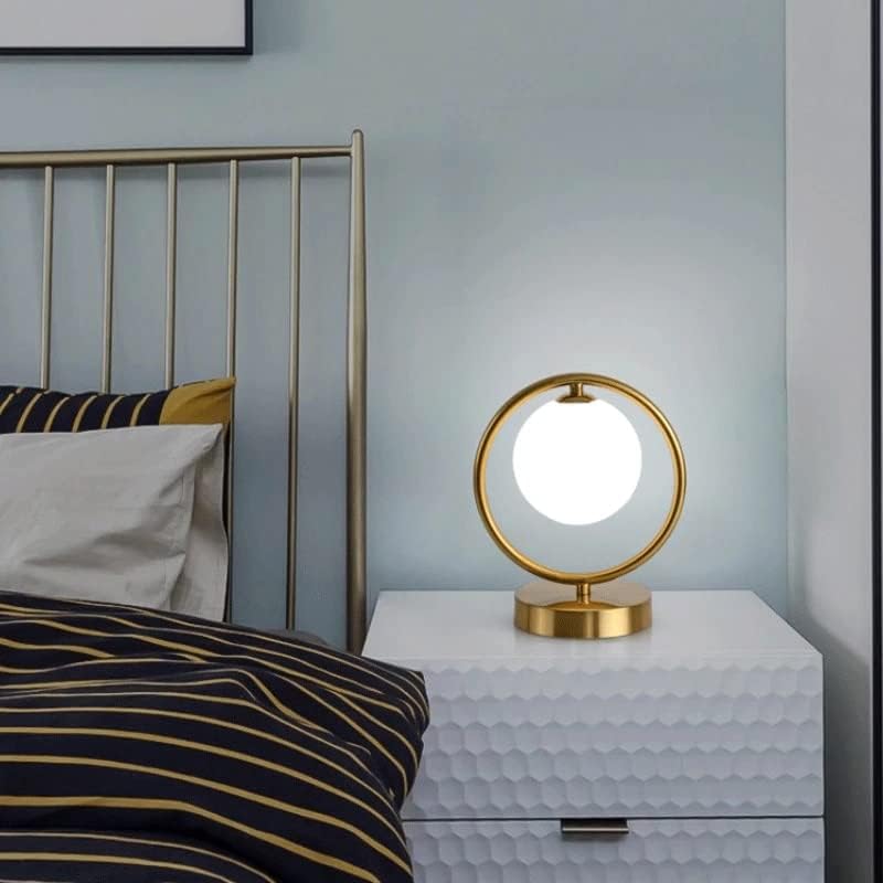 Jhwsx LED табели за ламби злато galss светла покрај креветот за читање табела за ламба светло за спална соба хотел дома декорација биро светла