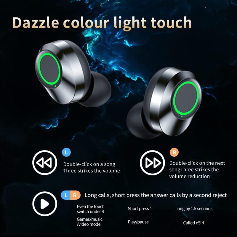 Волт плус Техника безжична V5.3 LED Pro Earbuds компатибилни со вашето Blu Studio G IPX3 Bluetooth вода и потпонско/намалување на бучава