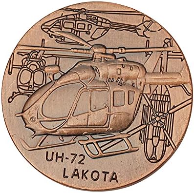 Монета За Сувенири На Армијата на соединетите Држави УХ-72 Хеликоптер Лакота Бакар Позлатена Комеморативна Монета Колекција Уметност