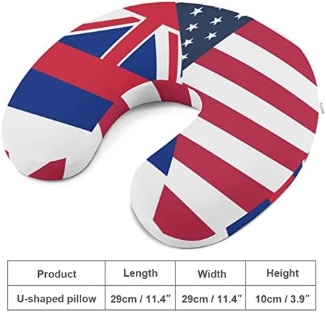 Американско И Хавајско Државно Знаме Перница За Вратот Мека Перница За Перење Перница Во Форма На Буквата У За Патување Во Домашна