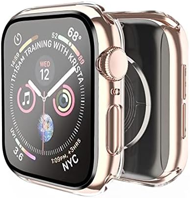 Насмеано Куќиште Компатибилно со Apple Watch Серија 6/SE / Серија 5/Серија 4 40mm Со Вграден Заштитник На Екранот Од Калено Стакло, Целокупно