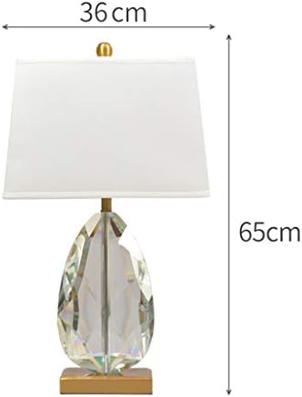 Светилки за маса на Атај, ламба за дневна соба, овална транспарентна кристална квадратна сенка на ламбата за резолуција на ламби