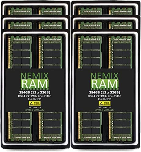 384GB 12x32GB DDR4-29333MHz PC4-23400 288-PIN RDIMM меморија за Apple Mac Pro 2019 7,1 од Nemix RAM