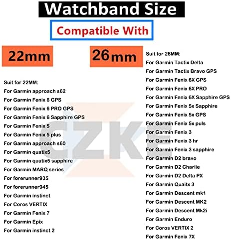 Wtukmo плетенка најлонски часовници со еластична тока за Garmin fenix 7 7x 6 6x Pro 5x 5 3HR 945 S60 S62 QuickFit Release Remap Nylon