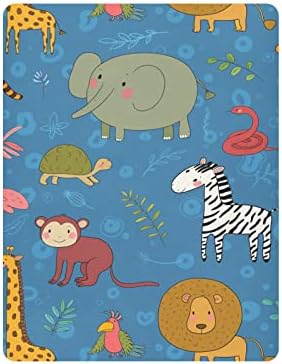 Животински жирафа слонови чаршафи за куќишта за момчиња пакуваат и играат чаршафи супер мек мини вграден кревет за креветчиња за стандардни